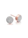 Monica Vinader 'ava' Diamond Button Stud Earrings In Gold