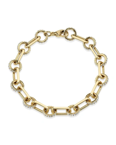 Sheryl Lowe 14k Yellow Gold Diamond Chain Bracelet