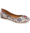 Tory Burch Caterina Ring-buckle Floral Jacquard Ballet Flats In Multi Happy Times
