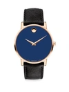 Movado Museum Classic Watch In Blue