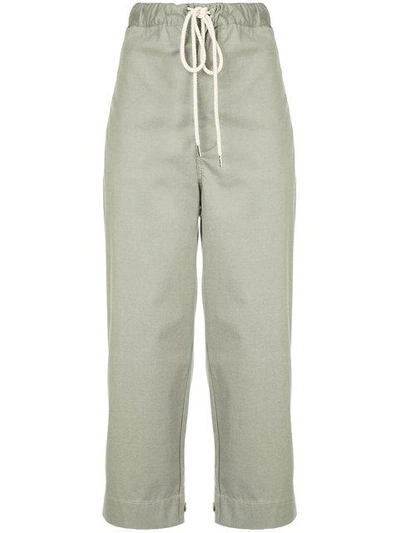 Bassike Drawstring Cropped Trousers - Grey