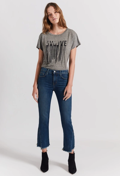 Current Elliott Current/elliott The Relaxed Graphic Tee In Heath Gr J Dest