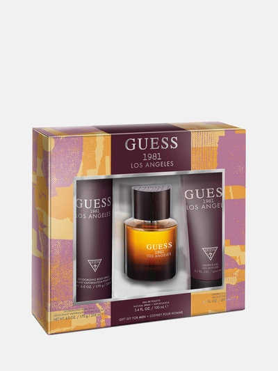 Guess Factory Guess 1981 Los Angeles Men Gift Set In Multi
