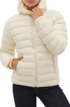 Bench Kara Hooded Insulated Puffer Jacket In Winter White