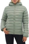 Bench Kara Hooded Insulated Puffer Jacket In Sage Green