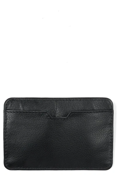 Bosca Pull-up Leather Card Case In Black