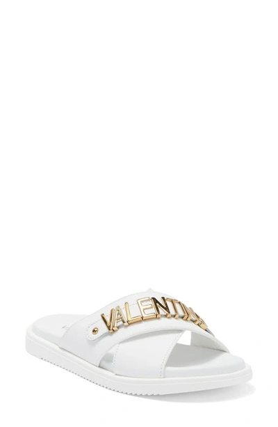 Valentino By Mario Valentino Gea Slide Sandal In White