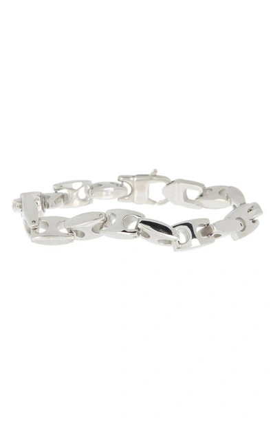 American Exchange Chain Bracelet In Silver/ Silver