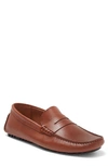 Nordstrom Rack Mario Penny Loafer In Brown Leather