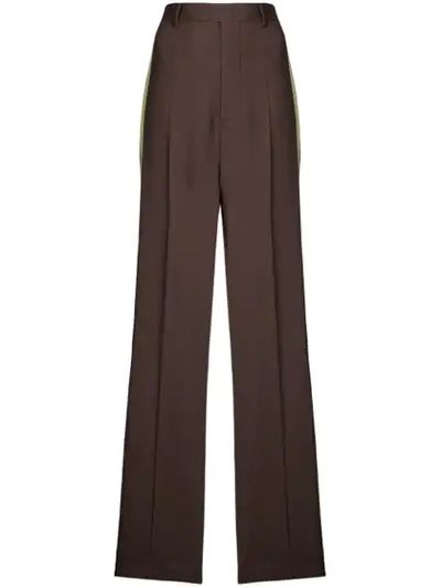 Rick Owens Wide Leg Tailored Trousers - Brown