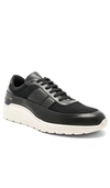 Common Projects Track Vintage Suede And Technical-mesh Trainers In Black