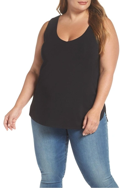 Tart 'ansley' Back Cutout Scoop Neck Top In Black