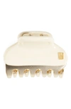 Alexandre De Paris Small Hair Clip In Ivory Gold