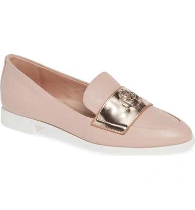 Taryn Rose Blossom Loafer In Blush Leather