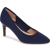 Taryn Rose Tess Neoprene Point-toe Pumps In Marine Fabric