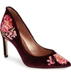 Ted Baker Savio Pointy Toe Pump In Serenity Suede