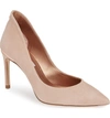 Ted Baker Savio Pointy Toe Pump In Nude Suede