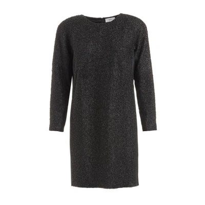 Wtr  Pamina Black Embellished Silk Shift Dress