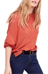 Free People Be Good Terry Pullover In Terracotta