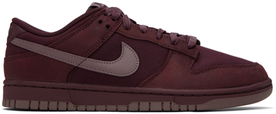 Nike Burgundy Dunk Low Retro Premium Sneakers In Burgundy Crush/plum