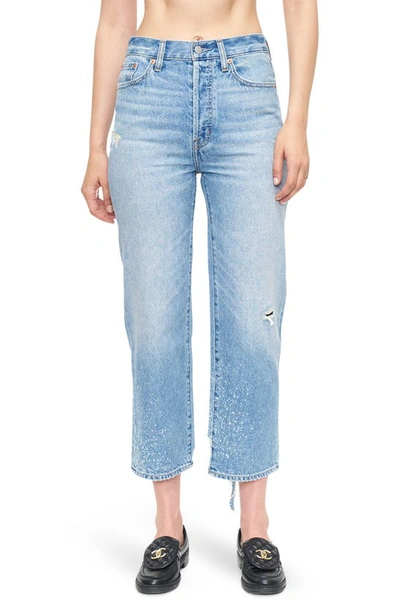 Pistola Cassie Super High Waist Crop Straight Leg Jeans In Tiki Vintage