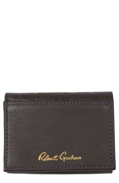 Robert Graham Dakota Trifold Leather Wallet In Black