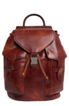Old Trend Rock Valley Leather Backpack In Chesnut