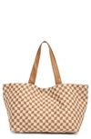 Madewell Large Check Tote In Timber Beam Multi