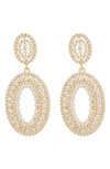 Sterling Forever Eira Cz Drop Earrings In Gold