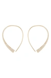 Sterling Forever Carlotta Cz Threader Earrings In Gold