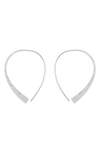 Sterling Forever Carlotta Cz Threader Earrings In Silver