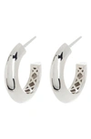 Sterling Forever Danika Hoop Earrings In Silver