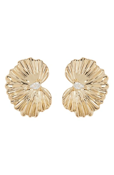 Sterling Forever Phoenix Stud Earrings In Gold