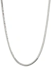 Sterling Forever Astrid Snake Chain Necklace In Metallic