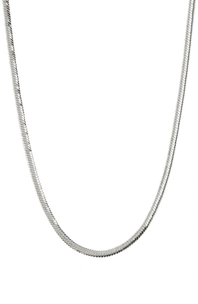 Sterling Forever Astrid Snake Chain Necklace In Metallic