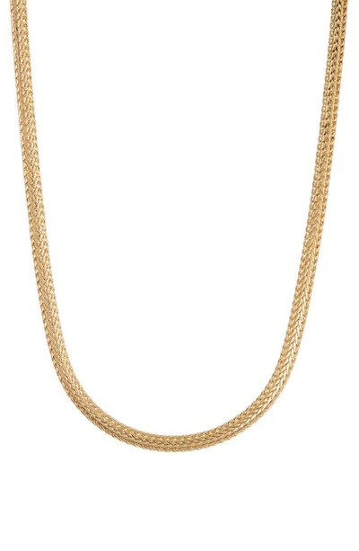 Sterling Forever Evie Wheat Chain Necklace In Gold
