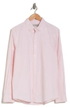 Original Penguin Cotton Long Sleeve Button-up Shirt In Parfait Pink