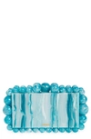 Cult Gaia Eos Beaded Acrylic Box Clutch In Nile