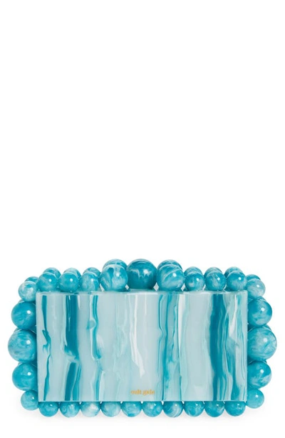 Cult Gaia Eos Beaded Acrylic Box Clutch In Nile