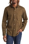 Buck Mason Perfect Oxford Button-down Shirt In Field Olive