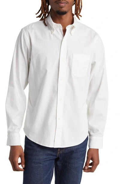 Buck Mason Perfect Oxford Button-down Shirt In White