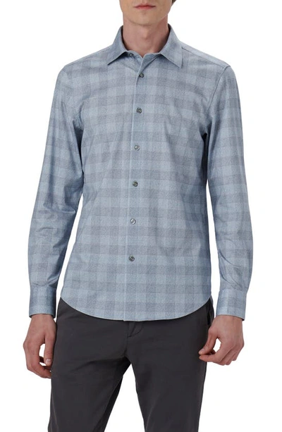 Bugatchi James Ooohcotton® Plaid Button-up Shirt In Air Blue