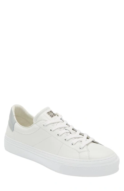 Givenchy City Court Lace-up Trainer In White/ Grey