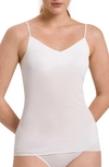 Hanro Seamless Padded Cotton Camisole In Cool Blue