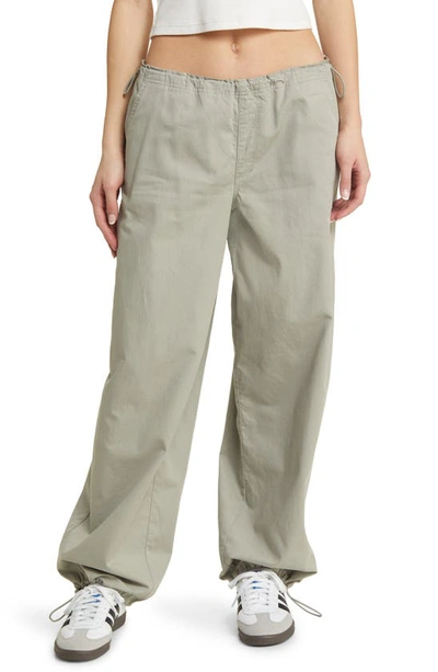 Pacsun Low Rise Parachute Pants In Gunmetal Grey