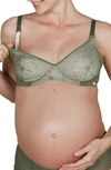 Cache Coeur Dahlia Maternity/nursing Bra In Khaki