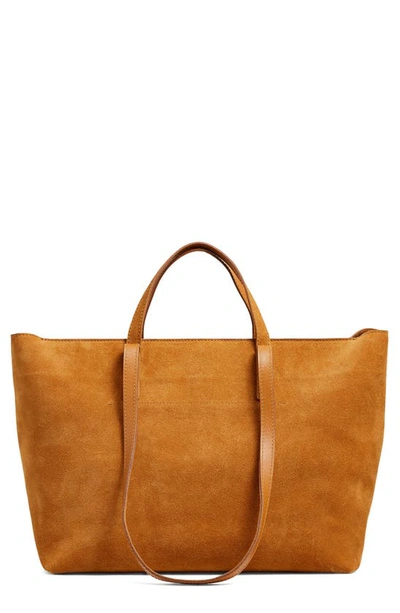 Madewell The Essential East/west Tote In Dark Caramel