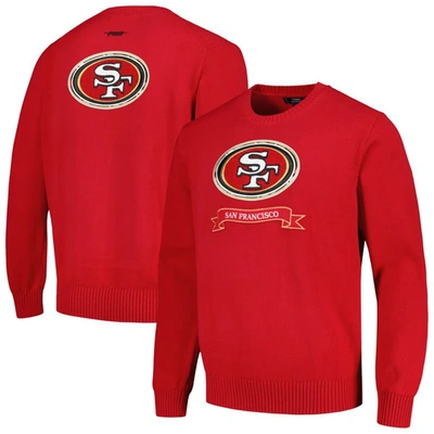 Pro Standard Scarlet San Francisco 49ers Prep Knit Sweater