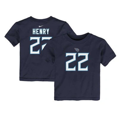 Nike Babies' Toddler Boys And Girls  Derrick Henry Navy Tennessee Titans Player Name And Number T-shirt