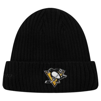 Pro Standard Black Pittsburgh Penguins Classic Core Cuffed Knit Hat